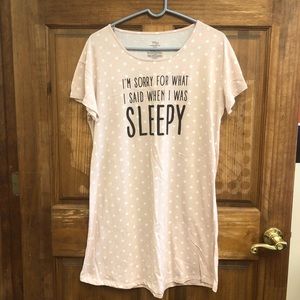 Women’s creamy pink nightgown (sleepwear)